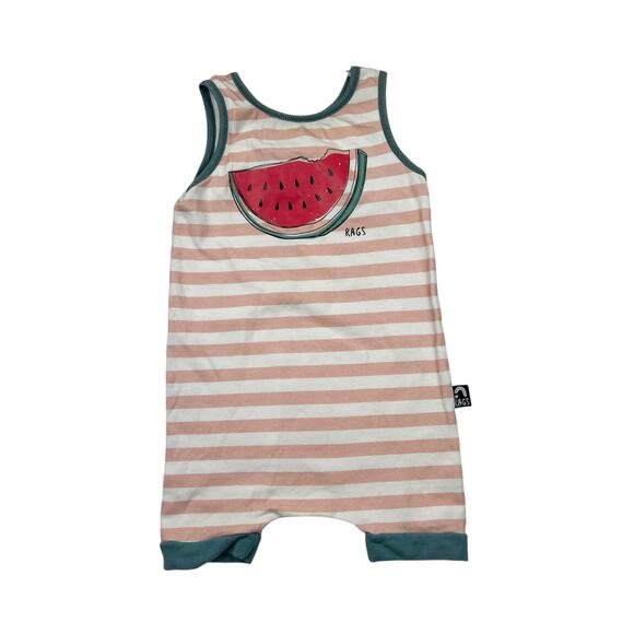 Rags Striped Watermelon Romper - Picture 1 of 5